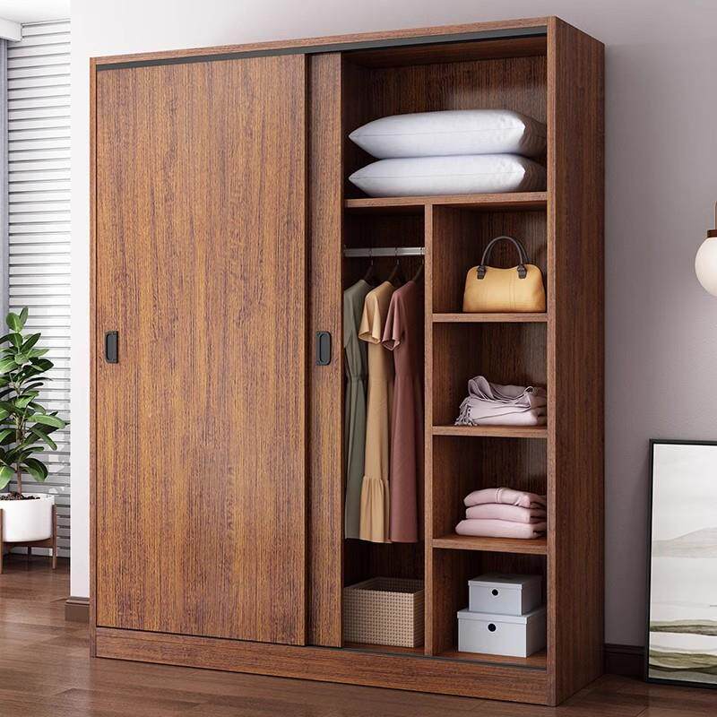 推拉衣柜家用卧门室出租房经济简易组GUJ装木质儿童小子收纳柜衣