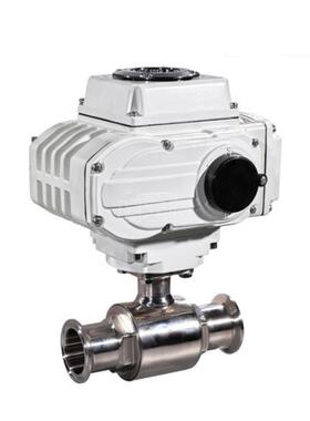 GJS不钢电动直通快装球阀Q981F式锈球电动卫生级球阀直通卡箍阀