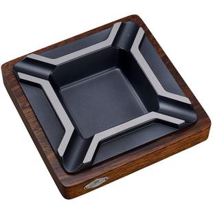 家CIGARLO大ONG茄龙雪茄烟灰缸加印实木合金烟槽创意口径烟618灰