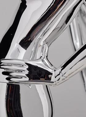 电镀银色男女模特服店模特道具全身女高档橱窗人78001体婚纱特模