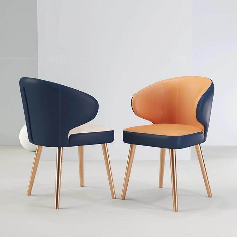 轻奢餐椅家简约DDQ现代布艺休酒店意式洽待谈椅咖啡厅用闲接靠背