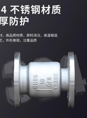 H42W-16PN不锈钢WLA立式防回流止兰回阀单止向逆阀法D50-DN200