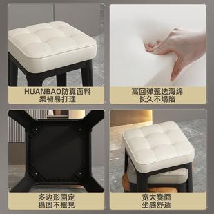 北风软QSRBDZ包沙发餐凳子可叠放家用用板凳客厅休欧闲餐厅商等位