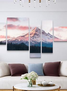 日照山客LYHS431-厅装饰画大气靠山卧图沙发景墙金现代简背约室挂