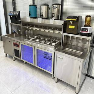 奶作店设备箱全479套奶茶操作台水茶吧台奶茶机商用冰水吧工台