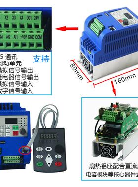 简易变频器0.75/1.5/2./4w单相222v380kv风0机电机变频调速无品牌