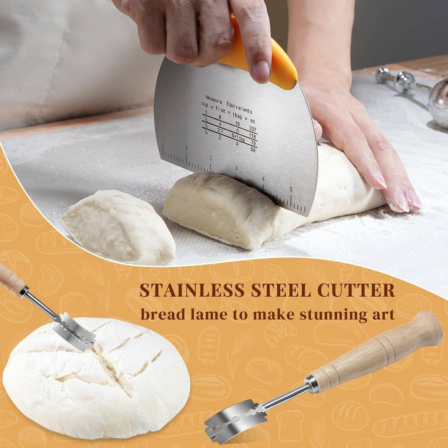 包发酵篮藤条烘焙用具10件团套面面AL101248搅装拌器刮板硅胶刷面