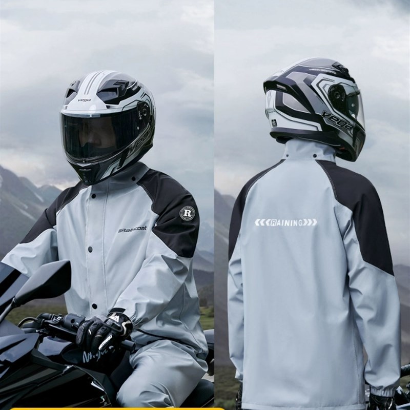 新款摩托车雨衣骑行专p用男款分体式套装外卖骑手电动车防暴雨雨