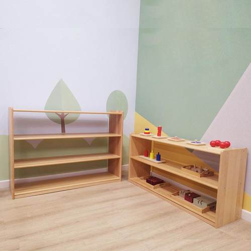 幼儿园区角柜子蒙氏教具柜实木托育早教玩具柜儿童书柜储物架