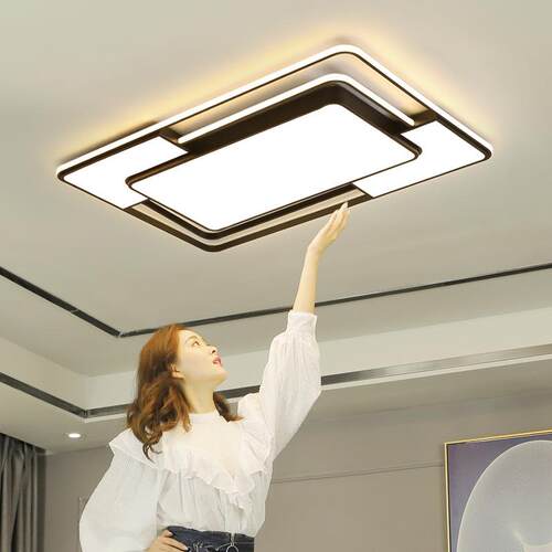 客厅灯简约现代大气长方形led吸顶灯2020年新款灯具组合全屋套餐