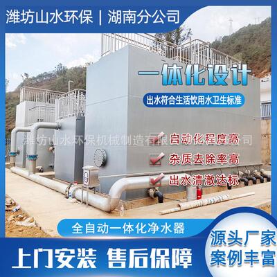 自来水厂净水设备地表河水湖水景观水净化设备一体化净水器厂家