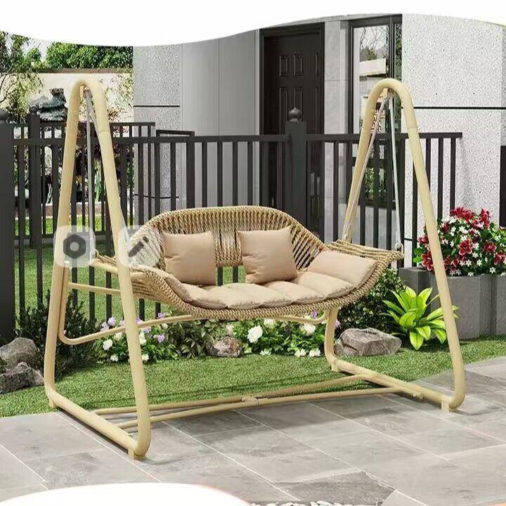 户外编秋千椅阳台庭院休闲粗藤座DZ587椅吊摇椅小院网红别墅秋千