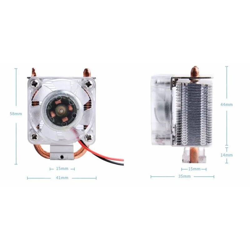 树莓派4代CPU散热器 U型热管塔式 炫光RGB风扇 ICE Tower 冰塔式