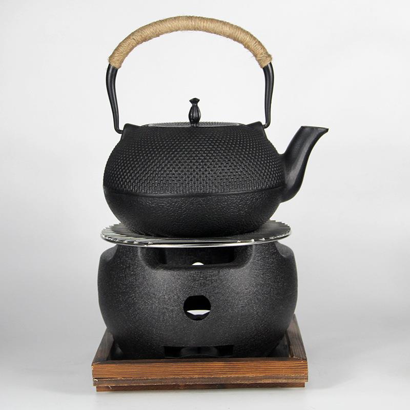 手工壶日式铸铁圆满炉壶炭温炉酒精炉套火装煮水泡茶煮茶茶炉家用