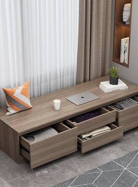 6544实木阳台飘窗柜柜储物可坐长条柜榻榻米台窗柜地柜矮柜窗台R