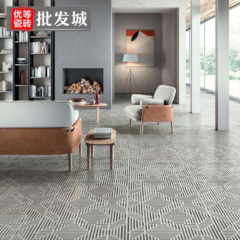 艺术厂标仿古砖6020X100民卧宿客厅餐厅室台阳地板砖网红商铺防滑