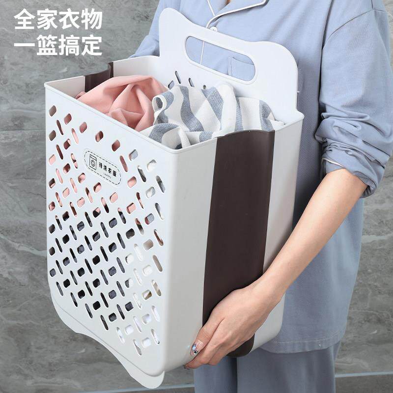 脏陶折叠脏衣衣篓放脏衣服收筐桶家用卫生间浴室洗篮子壁挂可纳衣