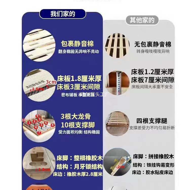 全实木儿童榻榻米床架子排骨架没有不带床头的床身无床头床床