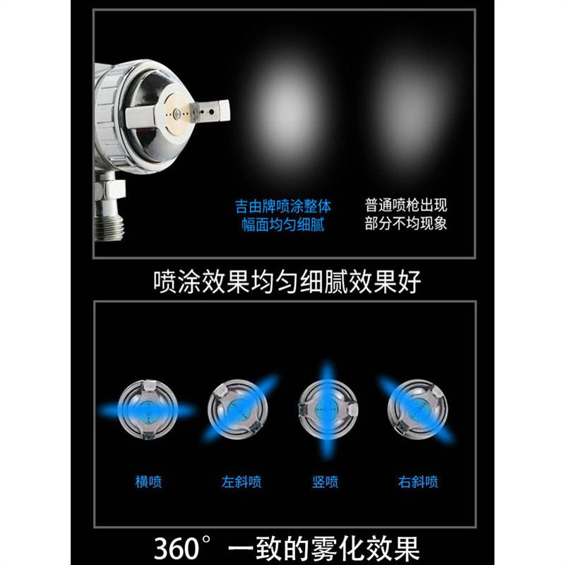 吉由w71喷漆壶气动油漆喷壶w77大口径工业喷油喷胶气泵喷