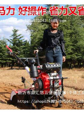 四驱DFK微耕小型土柴油犁地机机翻机农用用开沟机耕地机家旋耕机