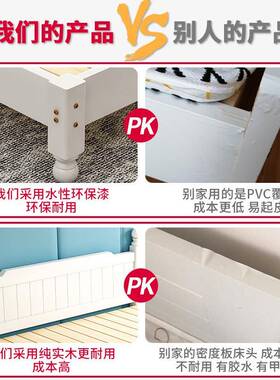 .实木现代简约18米双人床白色床1.5米床单人1米81086经济型家用简