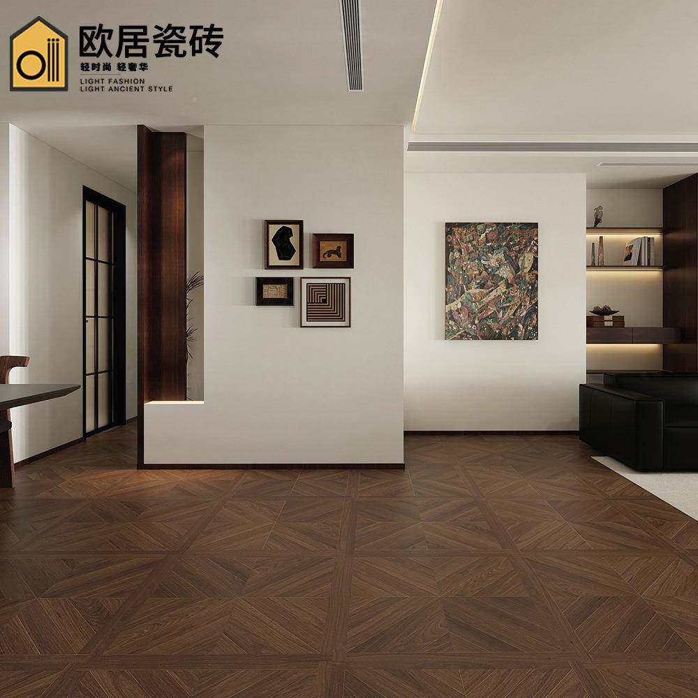别墅凡尔赛花984木纹砖8800x00客厅书房仿木地板瓷拼卧砖室防滑地