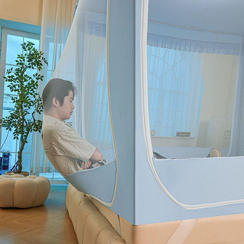 2026新款儿厂家直供童防拉蚊帐一体摔遮式防尘光床帘链卧室坐床蒙