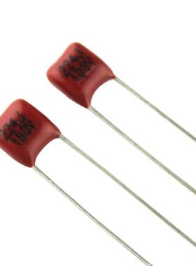 CBB21聚丙烯薄膜电容器100V224J 仪表盘仪器可用脚距5mm 224J100V