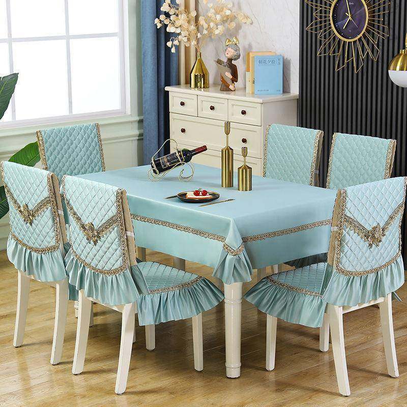 餐桌布套pxx10037椅椅垫餐套装家用简约现代桌布布长方艺形桌椅子