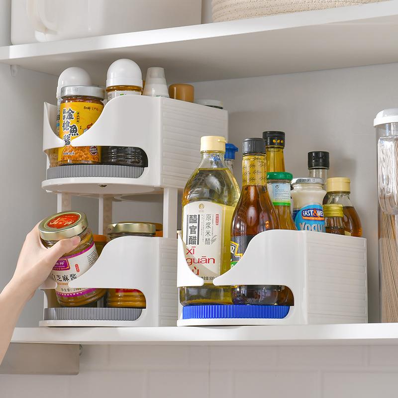 多功能旋转调味架厨房物调架味架FK856175置多层收品纳架调料架双
