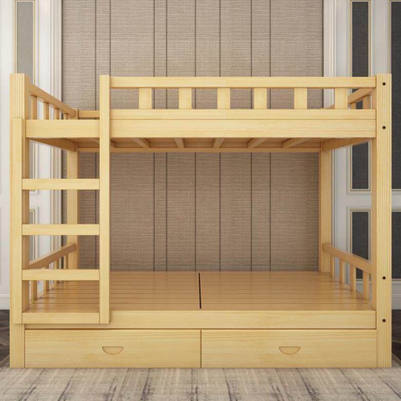 。下铺0001木上床双层人大双人宿舍1米5的二层床床木板直梯上下现