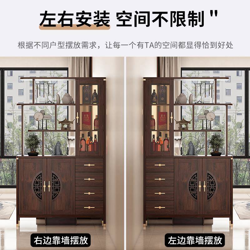 ?隔中式隔断柜852进门玄关柜实木客厅双面门厅置架一体博古断物架
