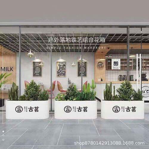 外不锈钢长方形花槽庭院阳429台种植箱花户盆艺铁花箱合组花坛隔