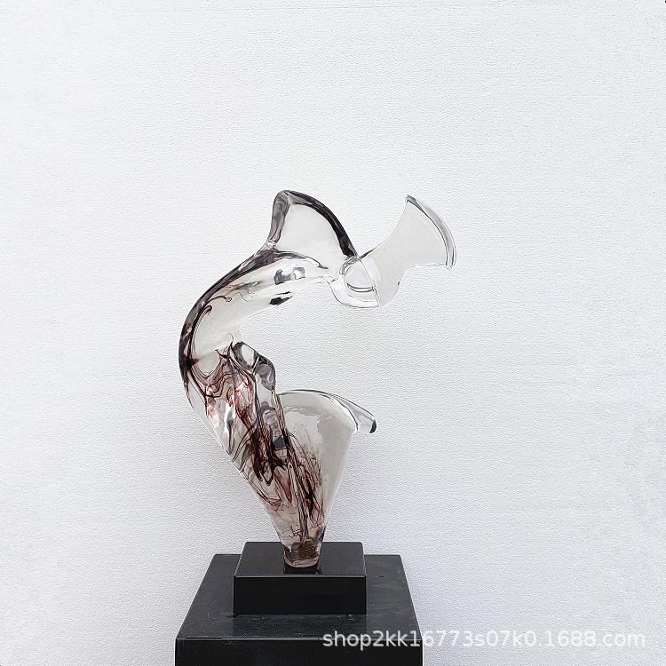 透树明脂工艺品02塑抽象艺术酒店墅雕客厅桌面摆件软别装创意饰