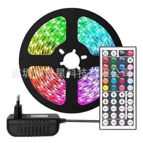 LED灯带室内户外装饰照明RGB七彩柔性灯条2835/5050芯片12V灯带