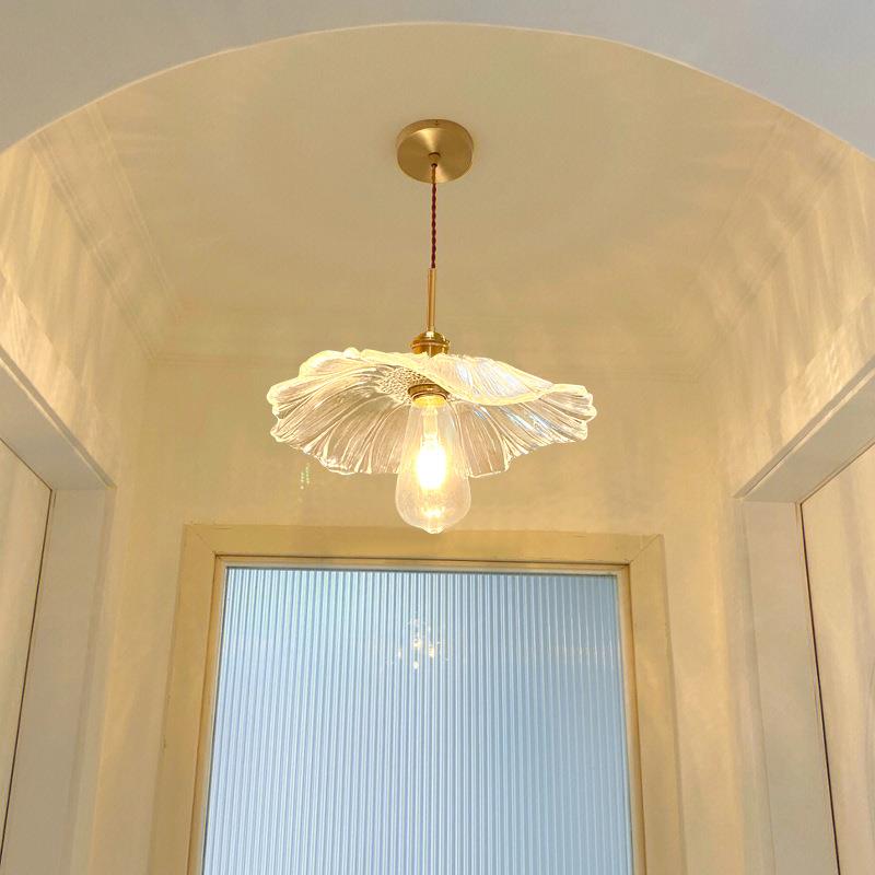 轻奢复古过道花瓣吊灯网红入户玄关阳台走廊法式餐厅卧室灯casa