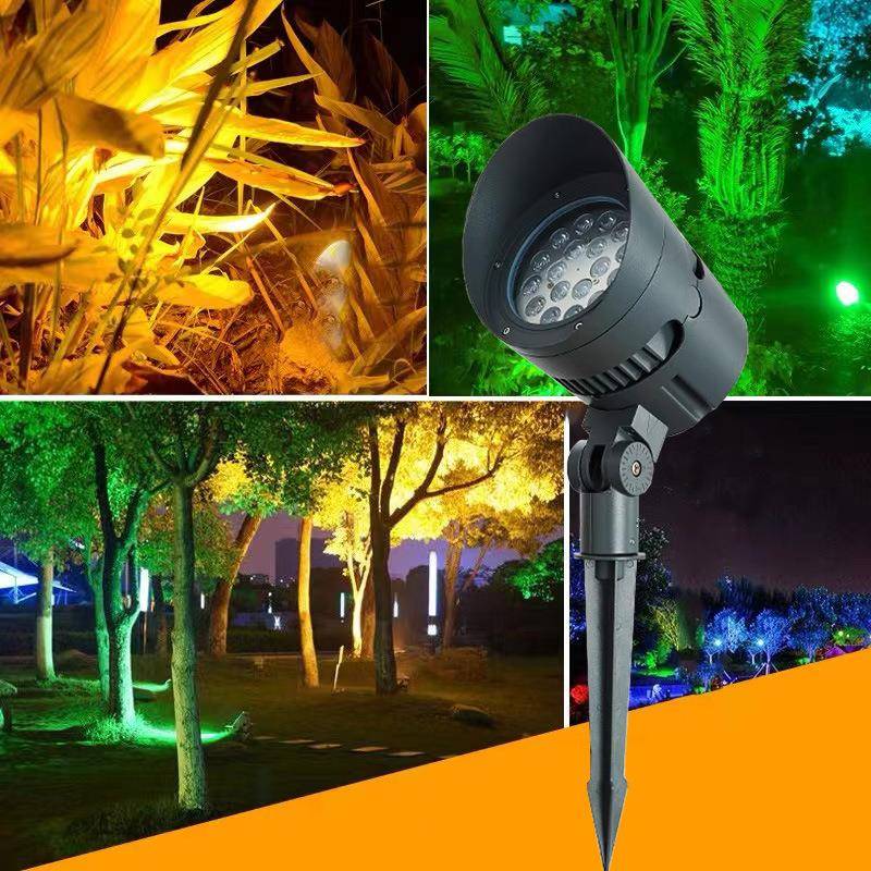 LED地插灯户外防水照树灯公园景观灯庭院草坪花园七彩园林插地灯