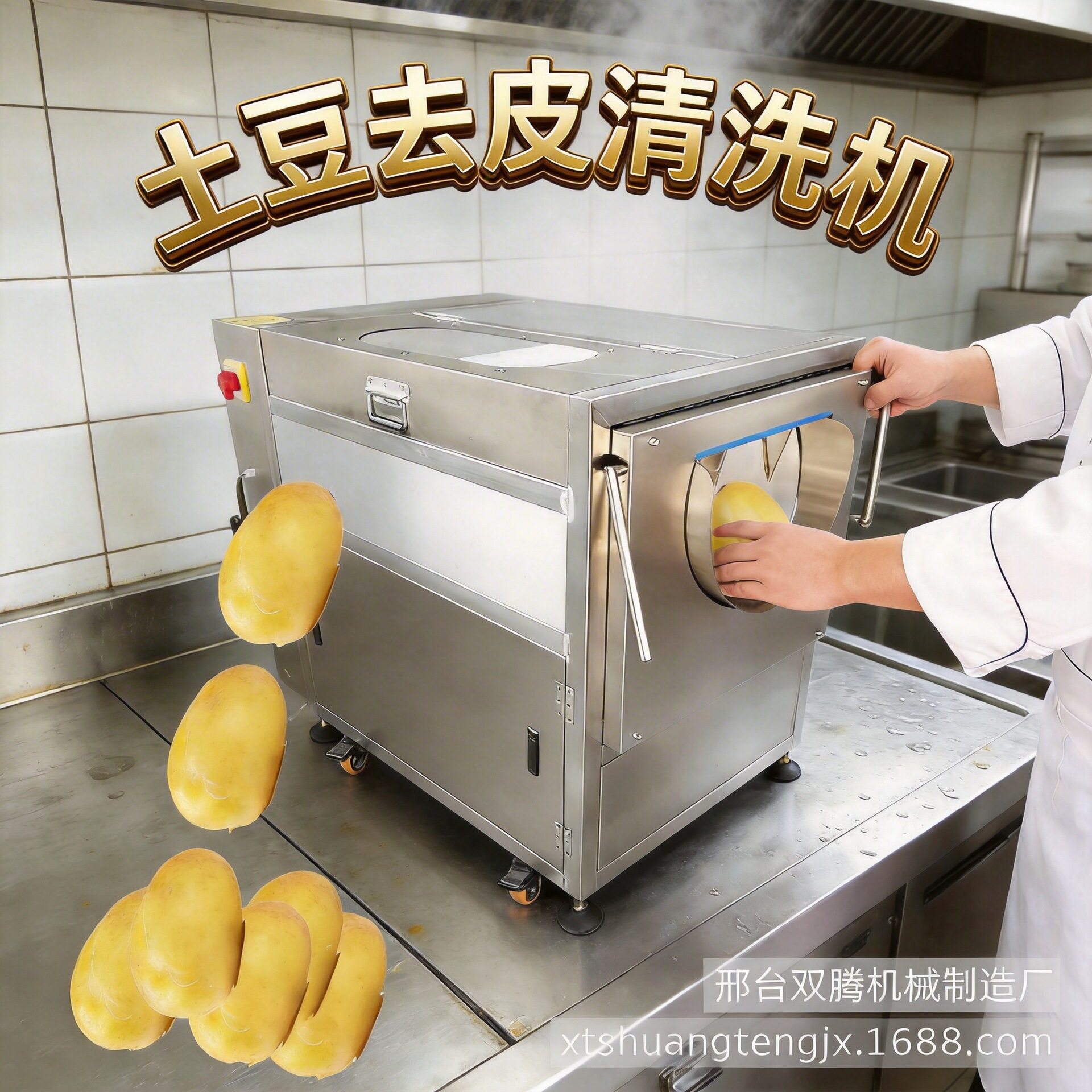 土豆去皮机清洗机小型土豆去皮机土豆切丝机胡萝卜切片切丁机