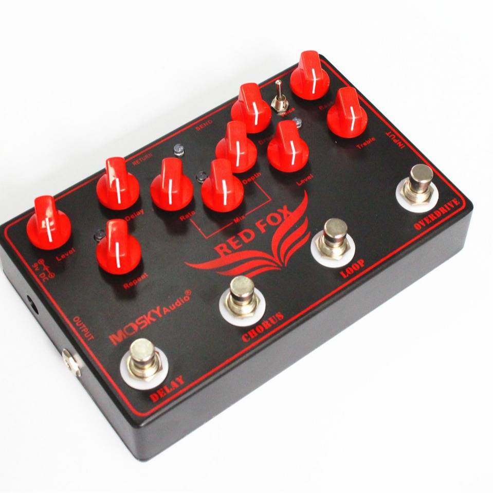 RED FOX 吉他综合效果器4合一效果器 厂家