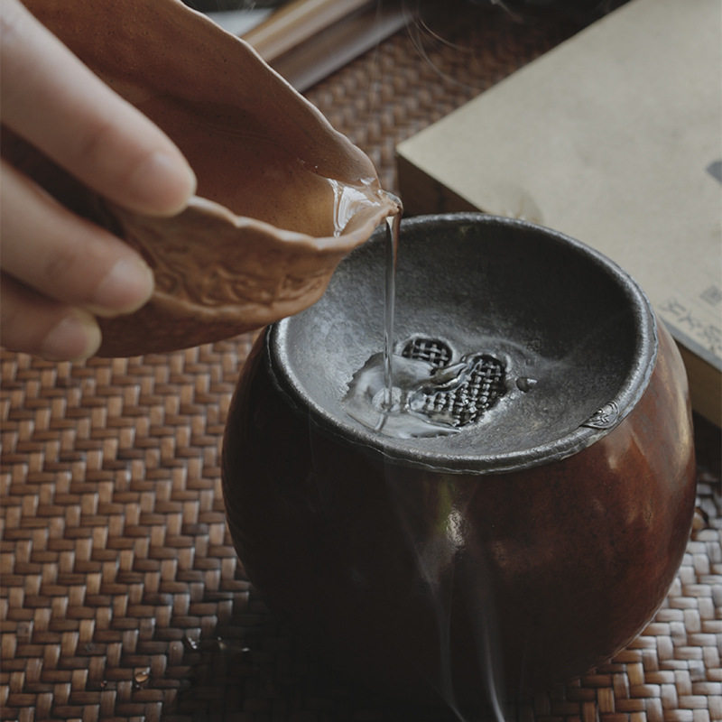 老葫芦建水茶洗水盂茶渣桶茶具水碗家用水洗茶道用具