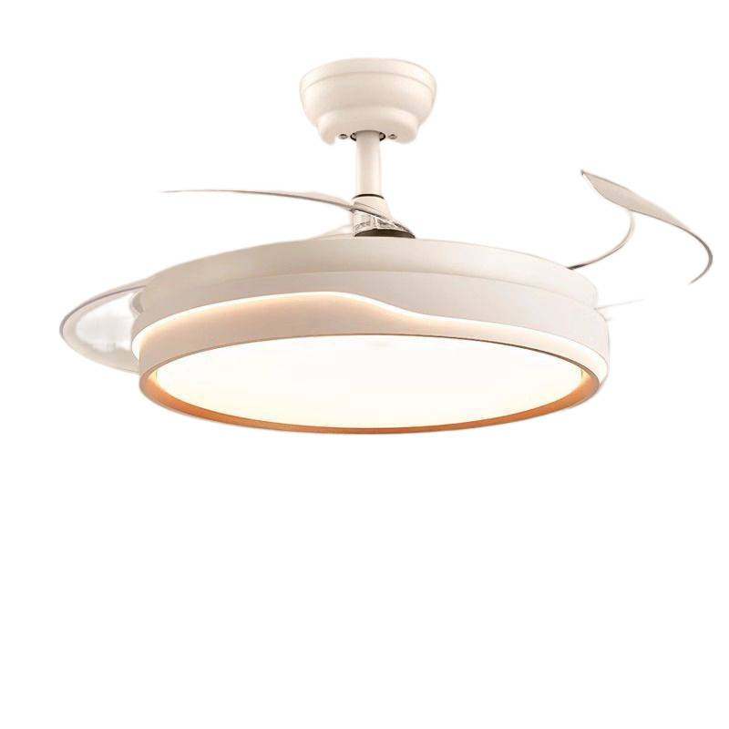 语音智能风扇灯奶油吊扇灯led隐形商用包安装卧室吸顶餐厅儿童房