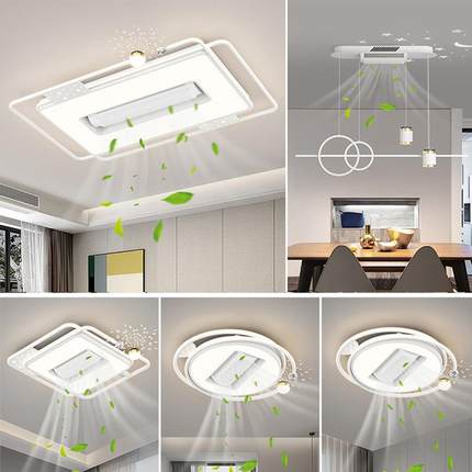 客厅灯现代简约大气无叶风扇灯2025新款卧室灯中山灯具led吸顶灯