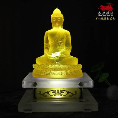 LED水晶发光底座佛底座佛台中式祠堂梯形工字形底座带LED灯禅意