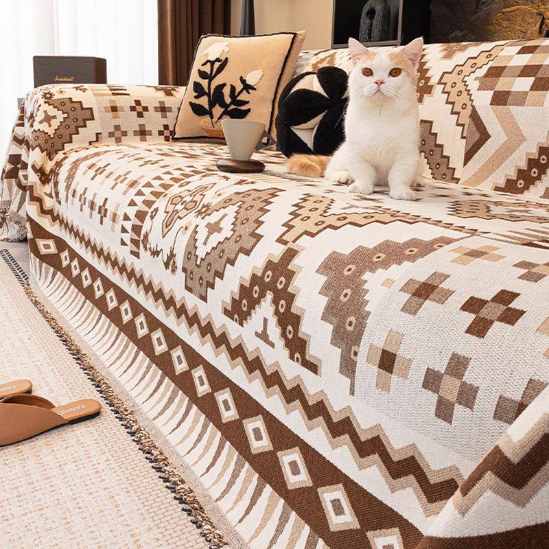 美式现代沙发盖布巾2025新款四季通用防猫抓全包防滑坐垫沙发套罩