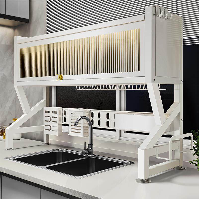 厨房水槽置物架家用碗碟收纳洗碗槽水池防尘碗柜多功能台面沥理定,厨房/烹饪用具,抹布架/厨房清洁收纳架,淘宝优惠券,粉丝福利购,淘宝优惠卷