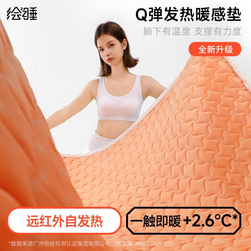 自发热暖感垫秋冬加厚蓄热保暖透气可水洗家用榻榻米床褥床垫