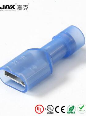 FDFN2-250蓝色尼龙插簧母头6.3母插电线连接器快速全绝缘端子KST