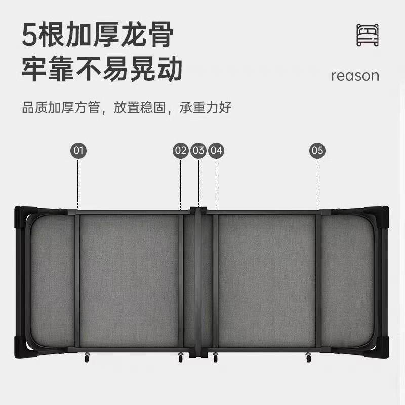海叠绵叠床折简易办公免室LWF午休单人床安装可折家用简易折叠床