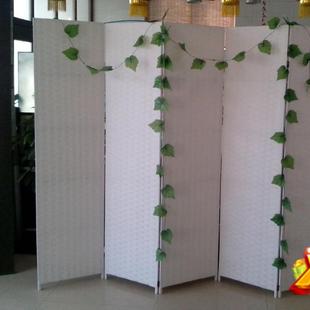 挡风藤编折叠移动拉伸屏风入户隔断办公室卧室客厅酒店包间墙折扣