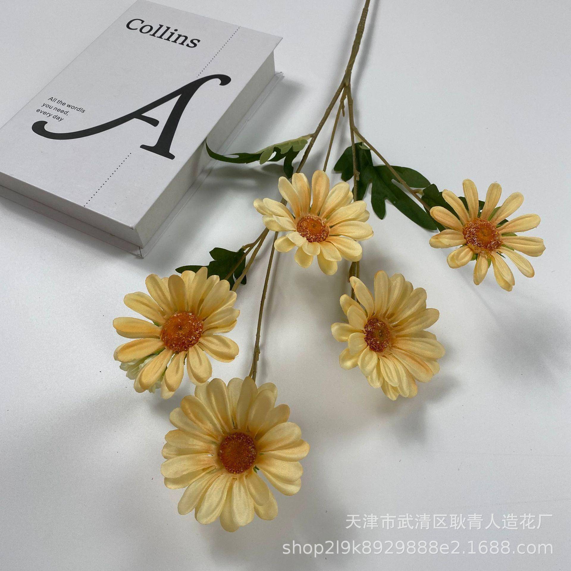 货仿真花多头邹菊假花真HD邹菊花小雏现菊家居装饰婚庆景塑仿布料